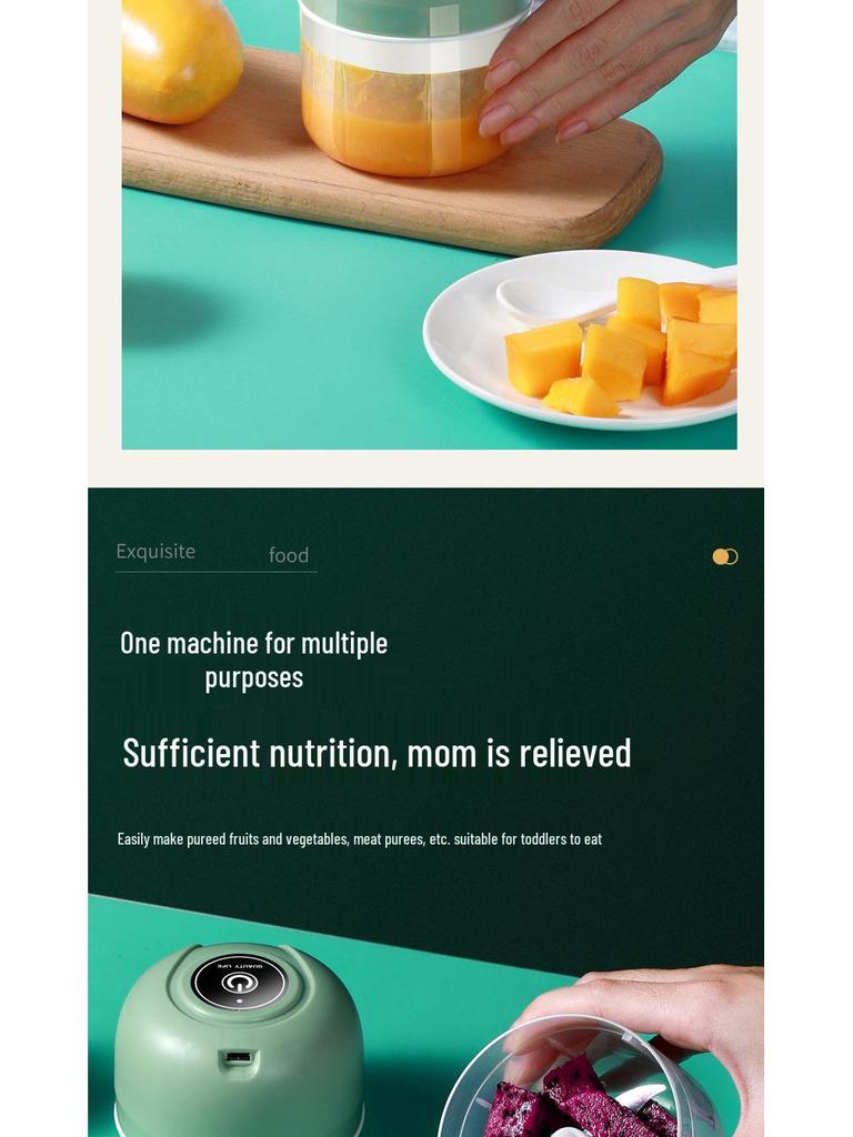 Детский кухонный комбайн: Многофункциональный электрический блендер и мини-измельчитель