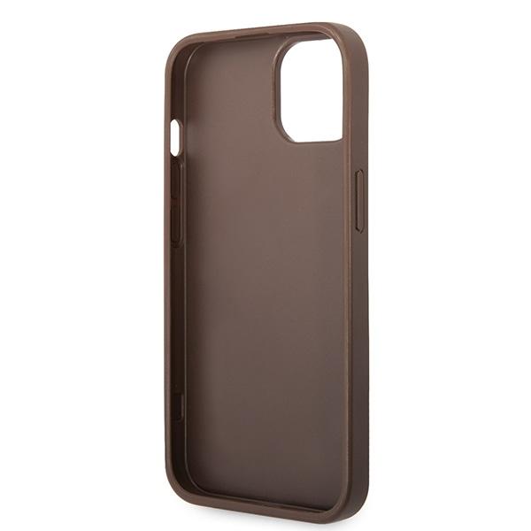 Guess Guhcp15S4Gmgbr Iphone 15 / 14 / 136.1 Brązowy/Brown Hardcase 4G Duże Metalowe Logo