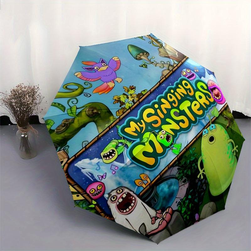 1pc My Singing Monsters Themed High-quality Umbrella,Automatic Opening and Closing Umbrella,Multi-functional Umbrella G0811258