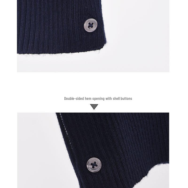 Мужской осенний кардиган из шерсти в полоску в корейском стиле 2025