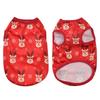 Christmas Dog Clothes For Small Medium Dogs Cats Xmas Deer Snowman Print Puppy T-shirt Pug Vest Coat Chihuahua Pug Pet Costumes