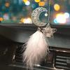 Lucky Dream Catcher Car Ornament – Feather Mirror Pendant for Girls, Perfect for Car Interior & Home Decoration