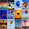 5D Diy Colorful Hot Air Balloon Landscape Diamond Painting Full Round Drill Diamond Embroidery Cross Stitch Handmade Wall Art