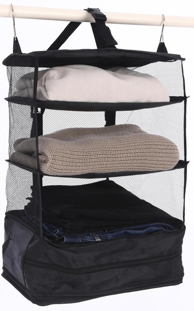 In LIXIA Travel Pouch Hanging Travel Convenient Goods Compression Closet Hanging Pouch [Published Jalan] (Black, XL)