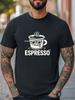 Футболка Espresso Depresso Смешная Грустная Чашка Кофе Унисекс Женская Мужская Повседневная Футболка Унисекс