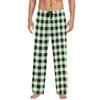 Men Autumn Winter Soild Color And Plaid Pants Full Length Long Trousers Sports Pants Pajama Pants