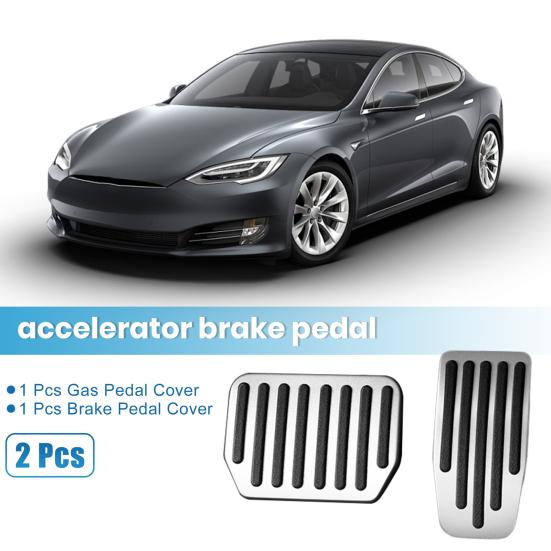 Foot Pedal Pad Replacement Non-Slip Accelerator Brake Foot Rest Pedal Extender Easy To Install Auto Aluminum Pedal Covers Accessories