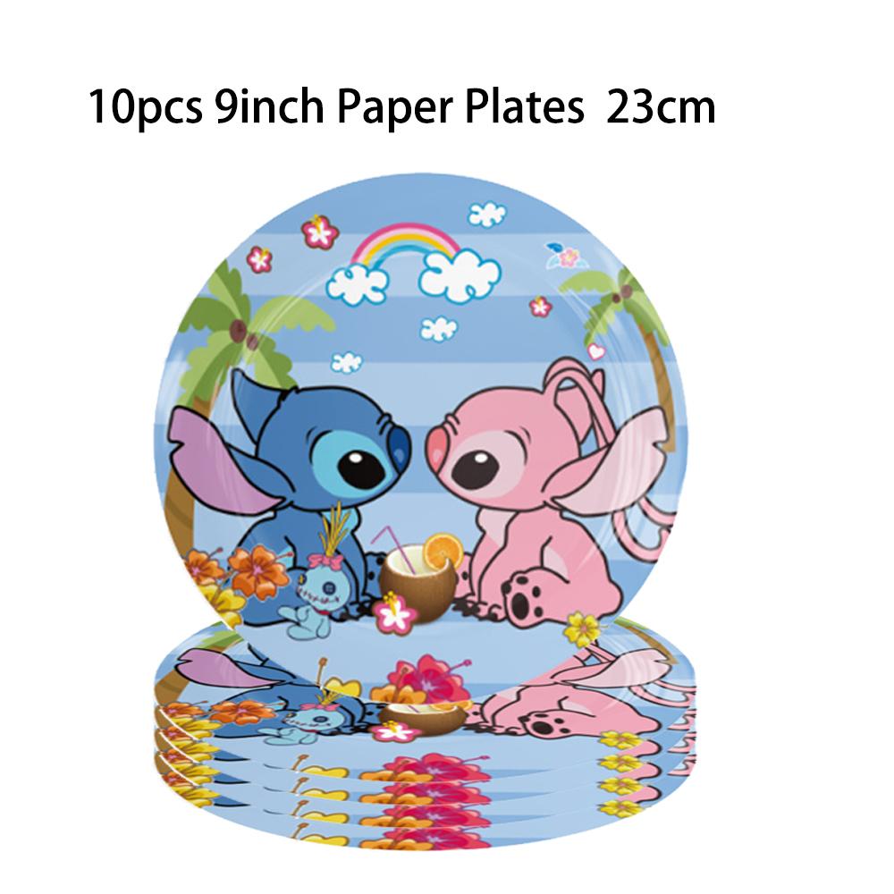 Lilo Stitch Birthday Party Complete Supplies Table Plate Cup Napkin Tablecloth Banner Spiral Gift Bag Birthday Party Decor Set
