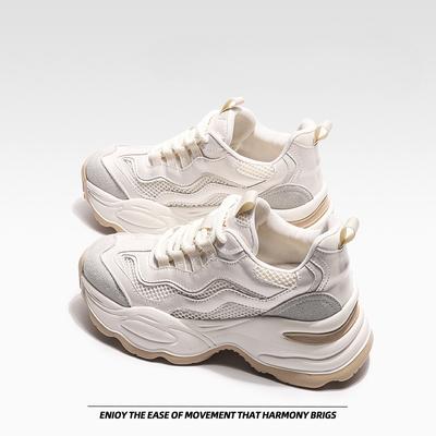 Популярная обувь женская толстая подошва модная дышащая повседневная беговая обувь кроссовки