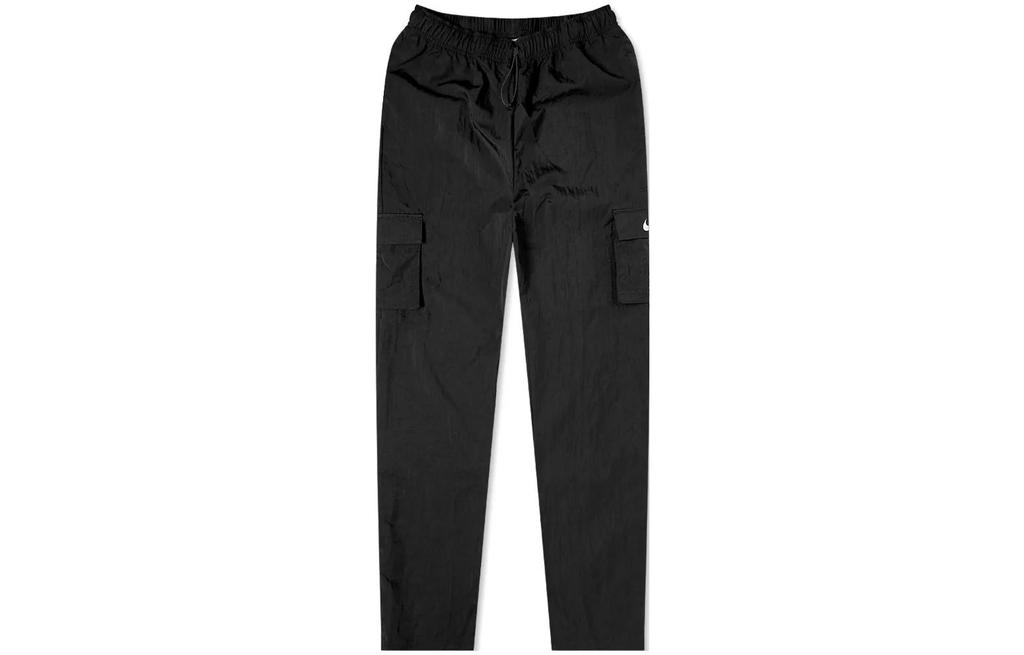 Nike Женские плетеные брюки-карго с высокой талией Черный/Белый DO7209-010