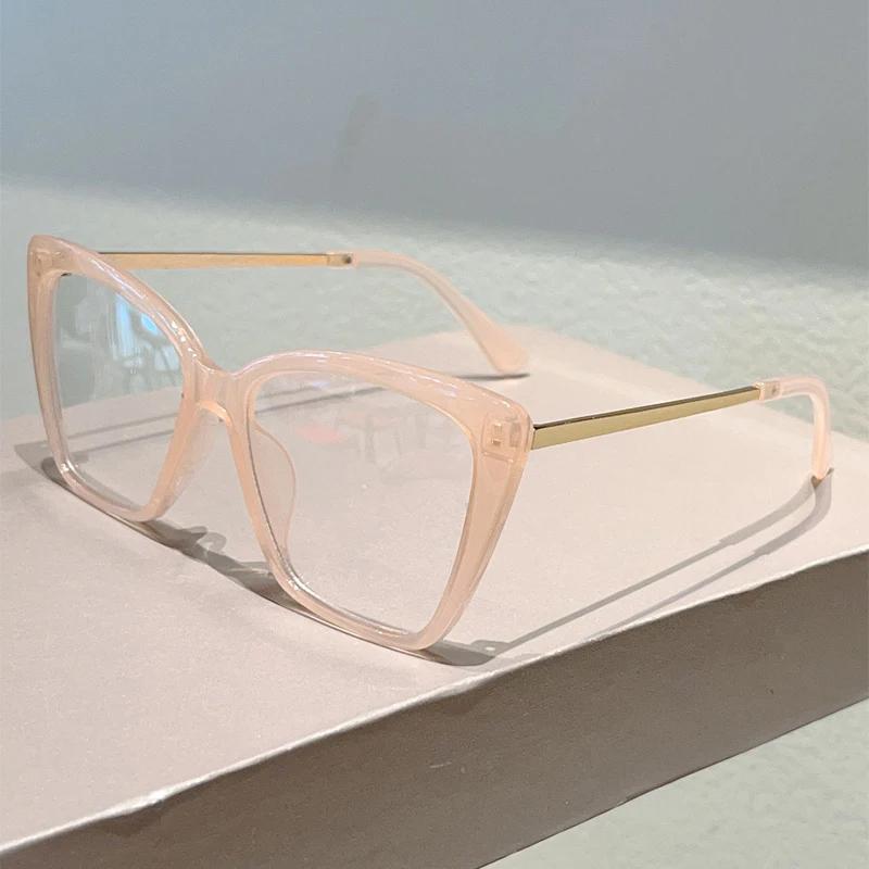 Оверсайз очки «кошачий глаз» женские модные винтажные дизайн блокирующие синий свет оптические оправы трендовый брендовый дизайн очки