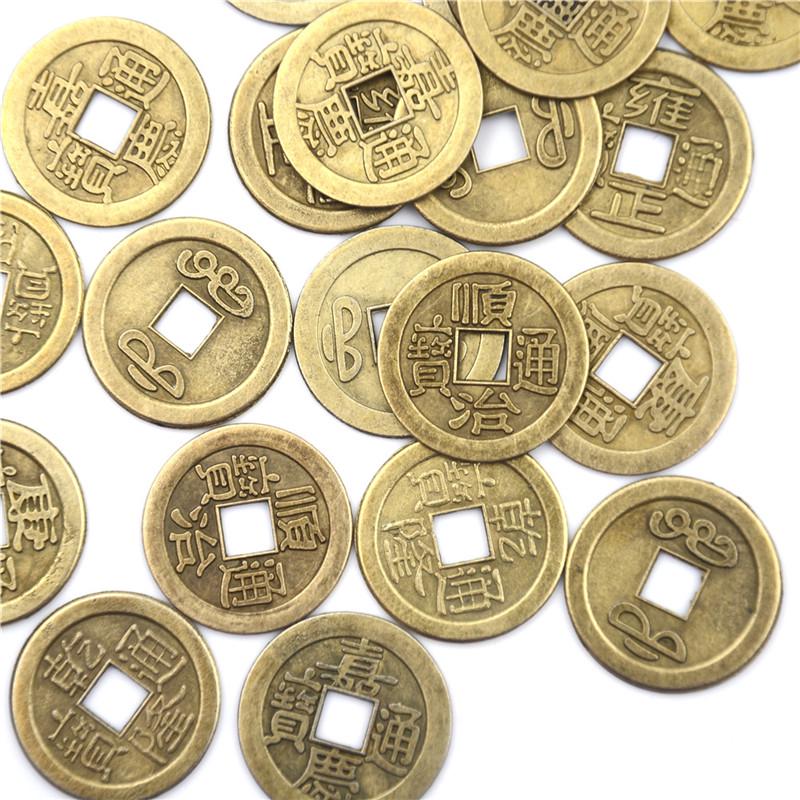 20pcs China Feng Shui Coins 2.3cm Lucky Chinese Fortune Coin I Ching Money Alloy
