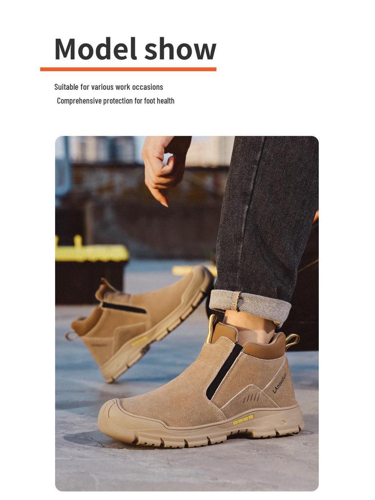 Blue Gull Men's Steel Toe Safety Shoes: Wear-Resistant, Non-Slip, Anti-Smash, Anti-Puncture, Fireproof, Spark Proof Welding Shoes