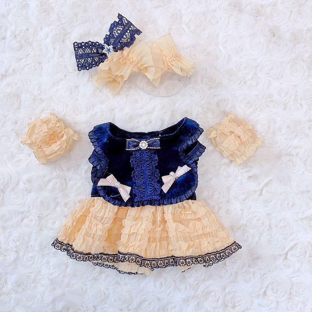DIY Maidservant Skirt 20cm Bubble Skirt Exquisite Overall  Cotton Doll