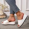 Fashion 2025 New Ladies Shoes Open Toe Women's Slippers Fashion Outdoor Casual Summer Plus Size Comfortable Best Seller Wedge Slippers