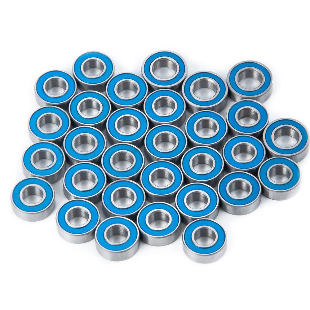 AXSPEED 30Pcs Wheel Hub Sealed Bearing Kit for Tamiya 1/14 Semi RC Crawler Car Truck Upgrade Parts