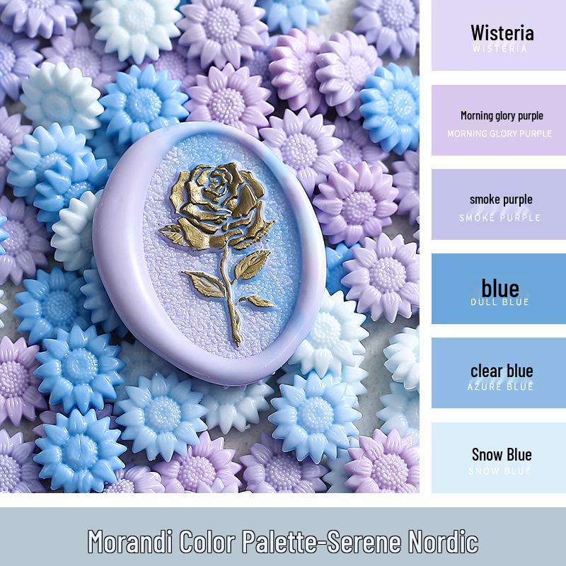 Huidisi Перламутровые Гранулы Сургуча Смешанных Цветов Подсолнух для Штампов