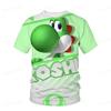 Летний 2026 Быстросохнущий Мультяшный Super Mario Bros. 3D мужская футболка-пальто детская спортивная одежда с мальчиками