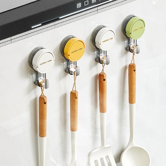 Suction Cup Hook Removable Waterproof Reusable No Drill Heavy Duty Kitchen Bathroom Wall Shower Towel Robe Vacuum Hook