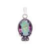 Радужный Мистический Топаз Подвеска из Стерлингового Серебра 925 пробы V7661, Радужная Подвеска, Овальная Подвеска, Подарок на День Святого Валентина, Подарок для Неё, Подарок на День Рождения, Ручная работа
