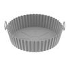 Fryer Liner Round Thickened Food Grade Silicone Flexible Easy To Clean Reusable Fryer Pot Grey