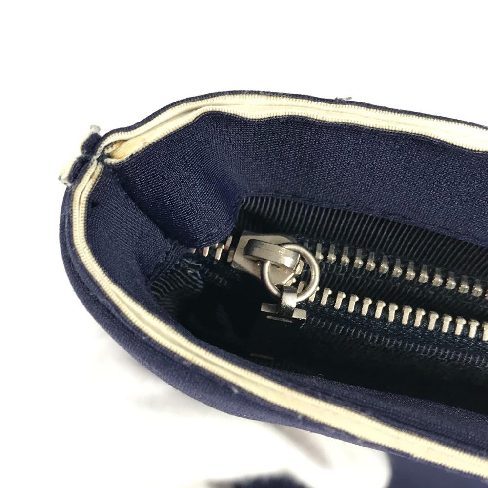 Chanel Сумка Тоут Сумка Ручная Сумка полиамид Темно-синий/Серебристый