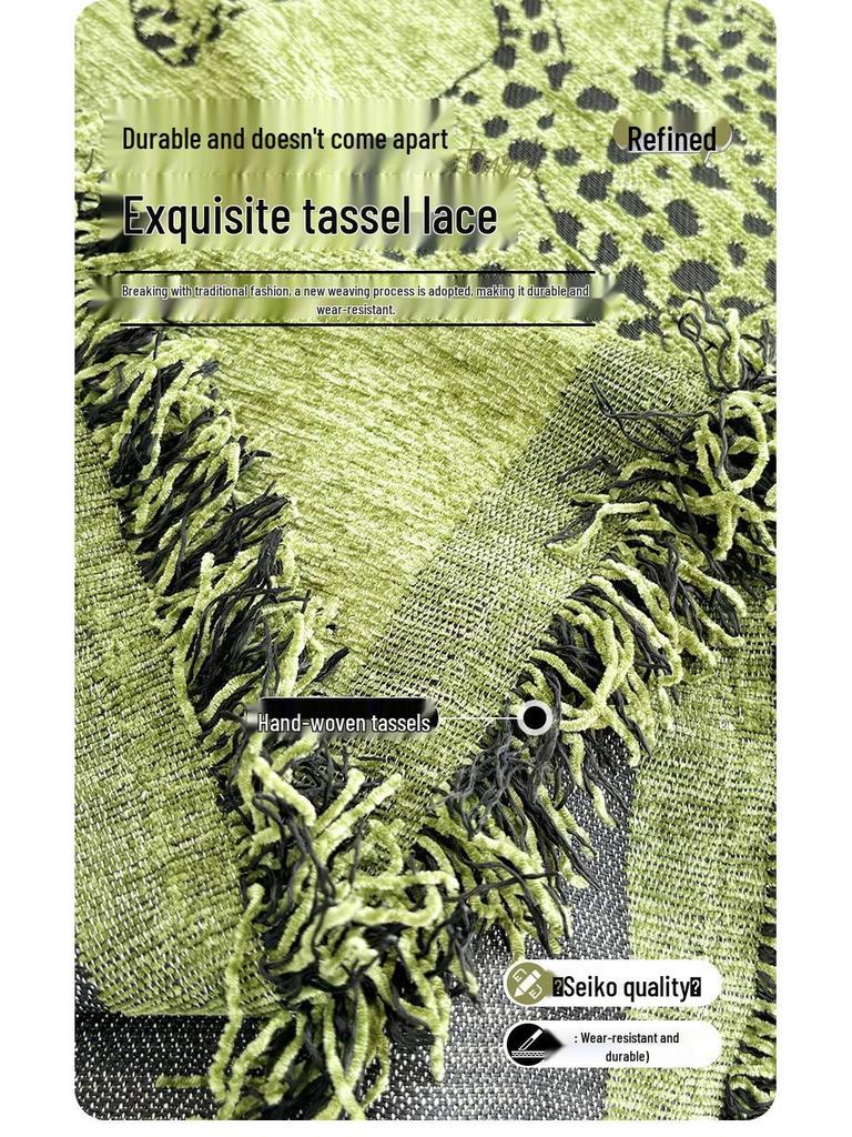 Chenille High-End Sofa Cover Blanket - Universal Four Seasons Cushion Pad, Light Luxury.