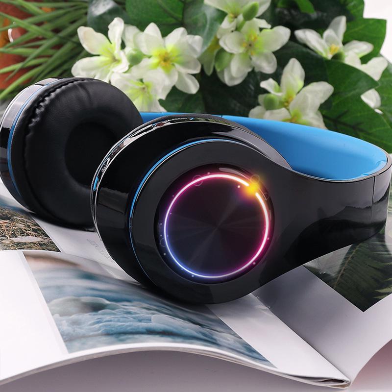 B39 Luminous Bluetooth Headset: Head-Mounted, Heavy Bass, Wireless Sports & Gaming Audio.