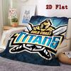 Gold Coast Titans 2D Flat Pattern Flannel Blanket High quality All Seasons Warmth and Comfort Perfect for Christmas Gifts.MMT0918415