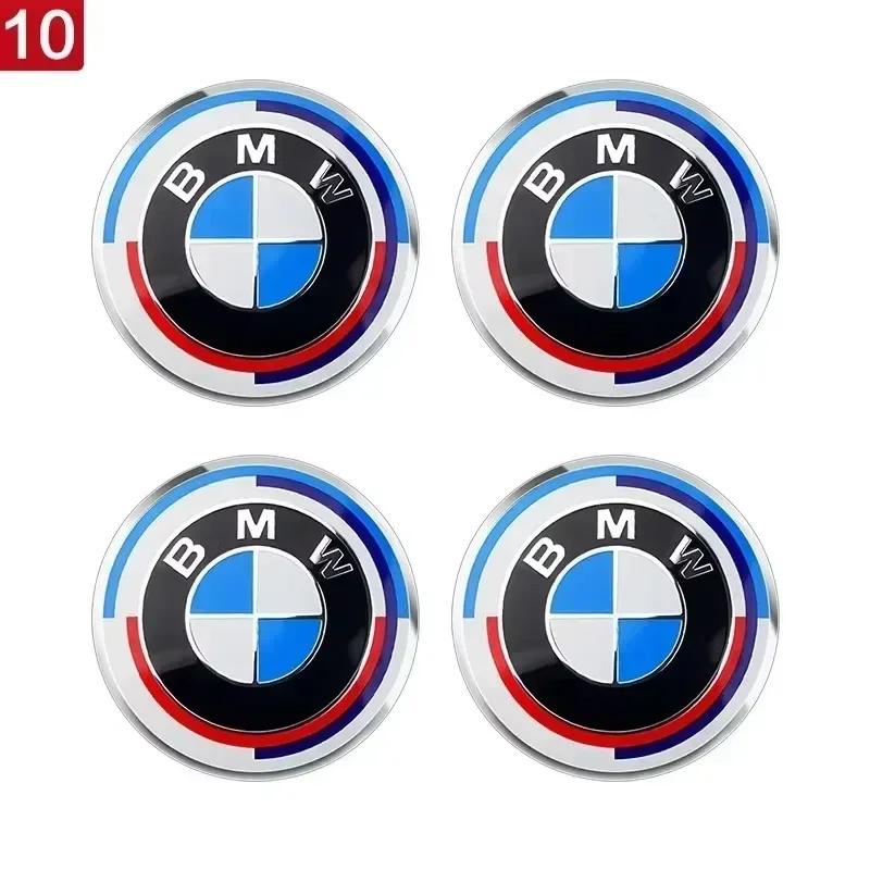 For BMW 5G31Stable Firm Paste 4p 56/65mm Anti Loose Wheel Hub Caps Stickers Car Badge Wheel Center Cover Rim Decal Durable Exterior For BMW