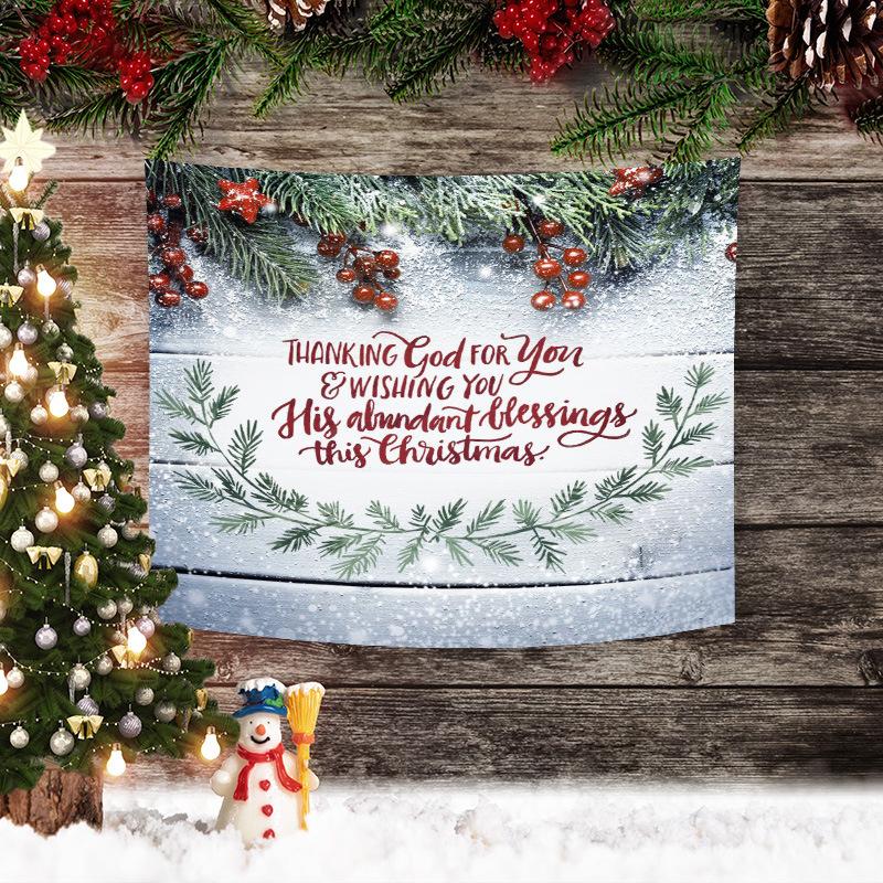 Рождественский гобелен Спальня Гостиная Декор Санта-Клаус праздничное настроение принт настенный фон