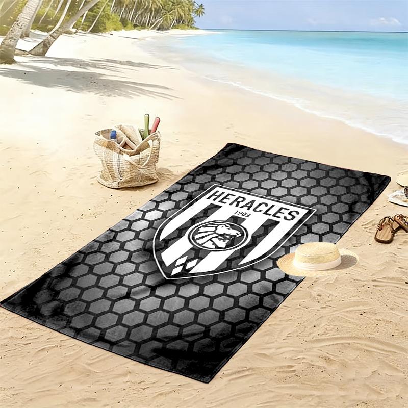 Пляжное полотенце Heracles Almelo Print, Большое мягкое быстросохнущее полотенце для пляжа, кемпинга, плавания