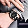 Пара часов Пара популярных парных часов Набор наручных часов Классический черный кожаный ремешок Бренд Водонепроницаемый Роскошные Свадебные Годовщина Подарочная пара на день