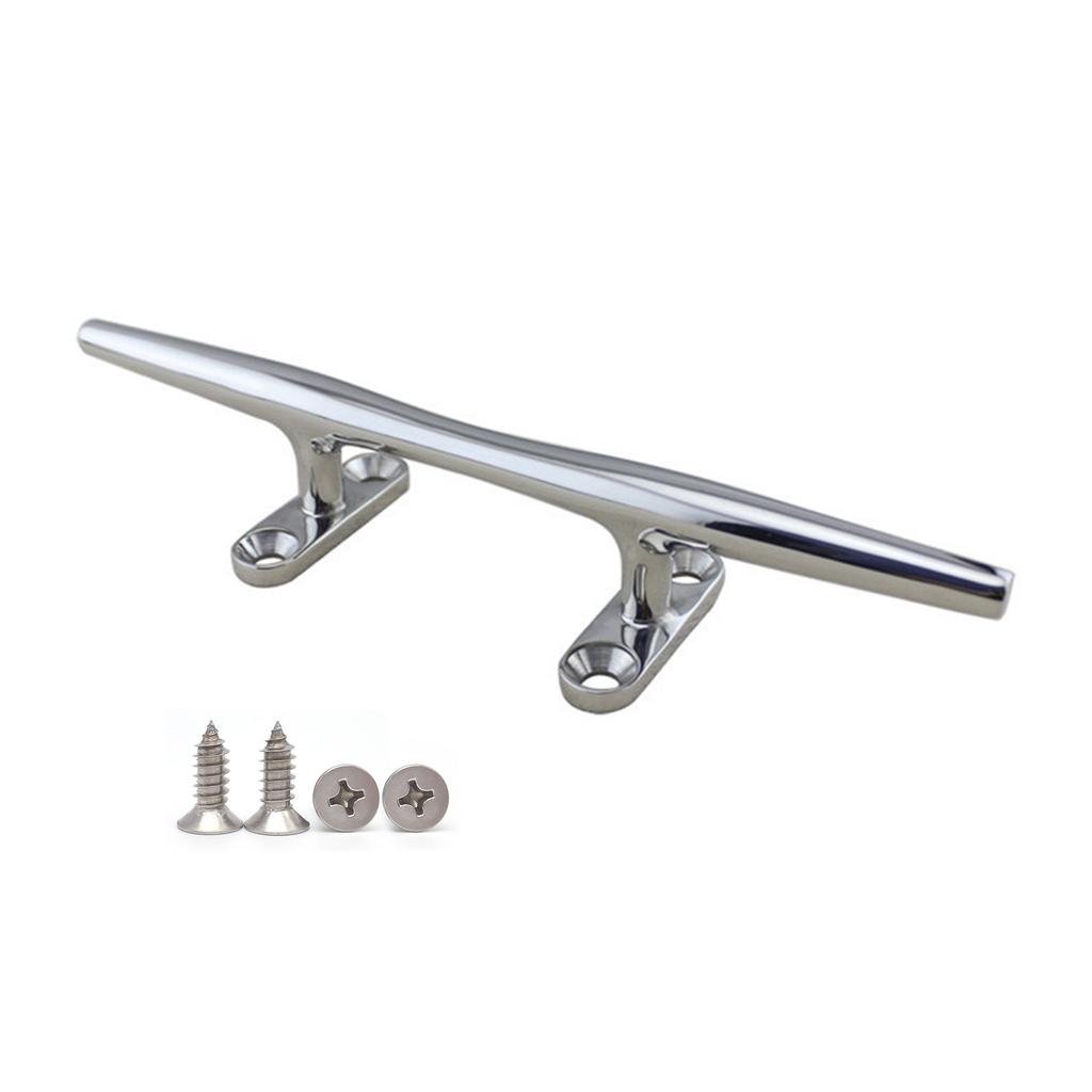 Boat Cleat Open Base 4/5/6//8/10/12 inch Dock Cleat 316 Stainless Steel Marine Grade Boats Hollow Base Cleats