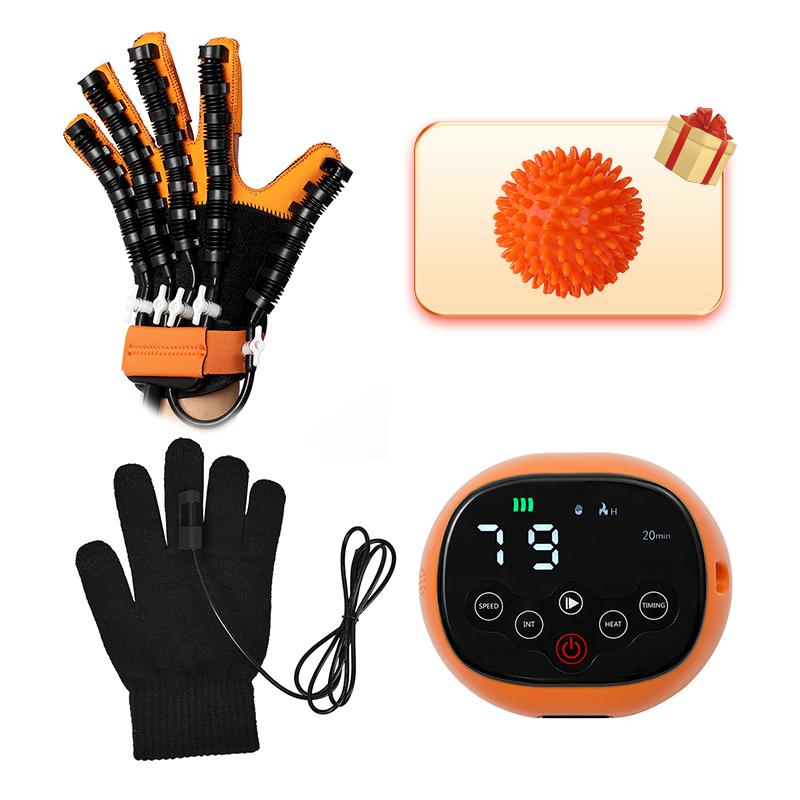 Rehabilitation Robotic Gloves with Heating Stroke Hemiplegia Hand Rehabilitation Device Finger Trainer Hand Massager