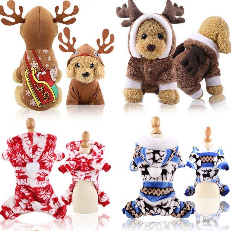 2025 Hoodies Dog Clothes Pet Cat Christmas Winter Sweatshirt Chihuahua Dog Coat Clothing Winter Pet Puppy Clothes Vest Jacket