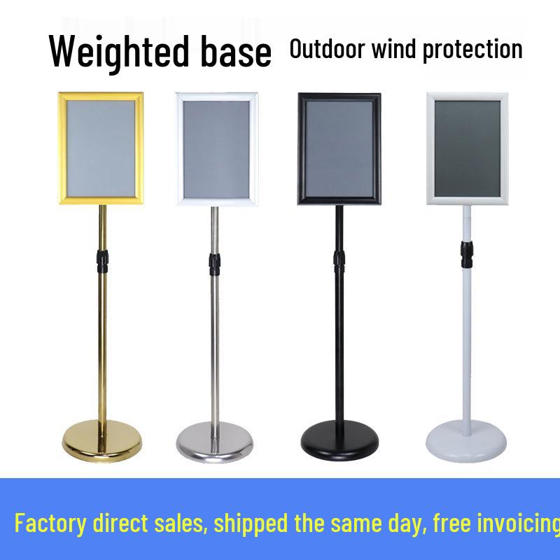 Stainless Steel Vertical Advertising Standee Display Stand for Hotels