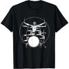 Футболка Da Vinci Drums Витрувианский человек Барабанщик Рок Подарок