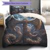 Viking Battle Axe Pattern Bedding Home Decoration Birthday Gift (1 * duvet cover + 2 * pillowcase, without core)