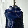 Scarf Women's Winter New Plaid Printing Tassel Imitation Cashmere Scarf Fashion Warm Shawl Scarf
