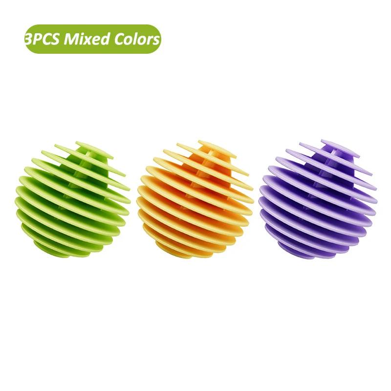 3PCS Reusable Magic Laundry Balls – TPR Soft Anti-Tangle Clothes Cleaning Tools for Washing Machines and Dryers KTY
