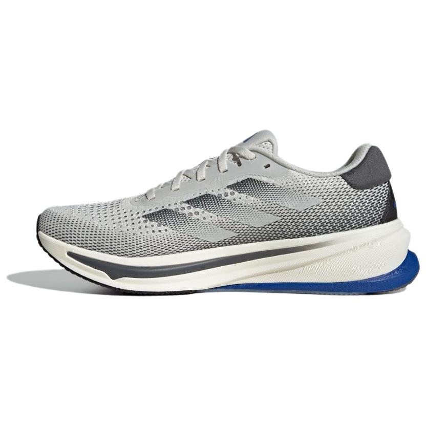 adidas Supernova Rise Кроссовки для бега с круглым носком, удобные, прочные, нескользящие, низкие, унисекс, серые, белые ID3587