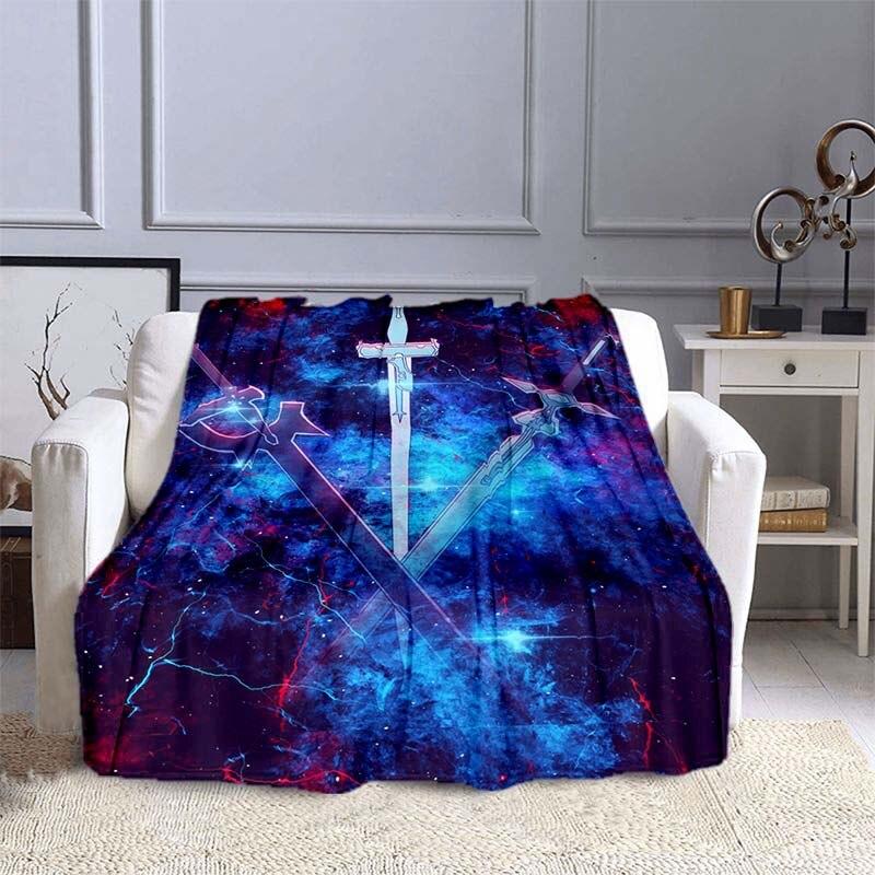 Аниме SAO Sword Art Online аниме современное одеяло Gedruckt Bettdecke Geschenk фланелевые мягкие плюшевые одеяла для дивана-кровати