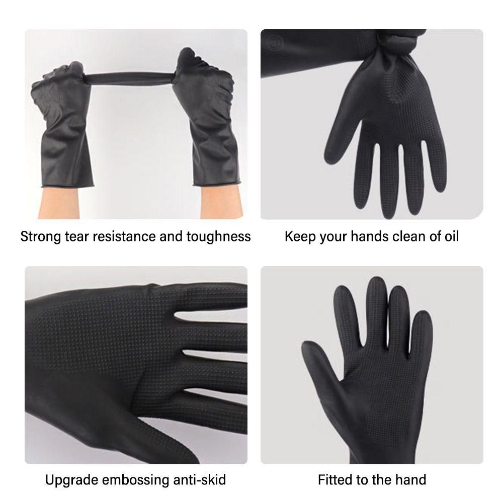 Black Work Gloves Multi-purpose Household Gloves Tool Latex Gloves  Unisex