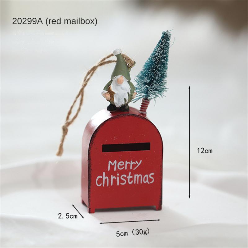 Ретро почтовый ящик 3 цвета красивые рождественские узоры широко используемые легкие очаровательные дизайнерские подвески металлический рождественский почтовый ящик
