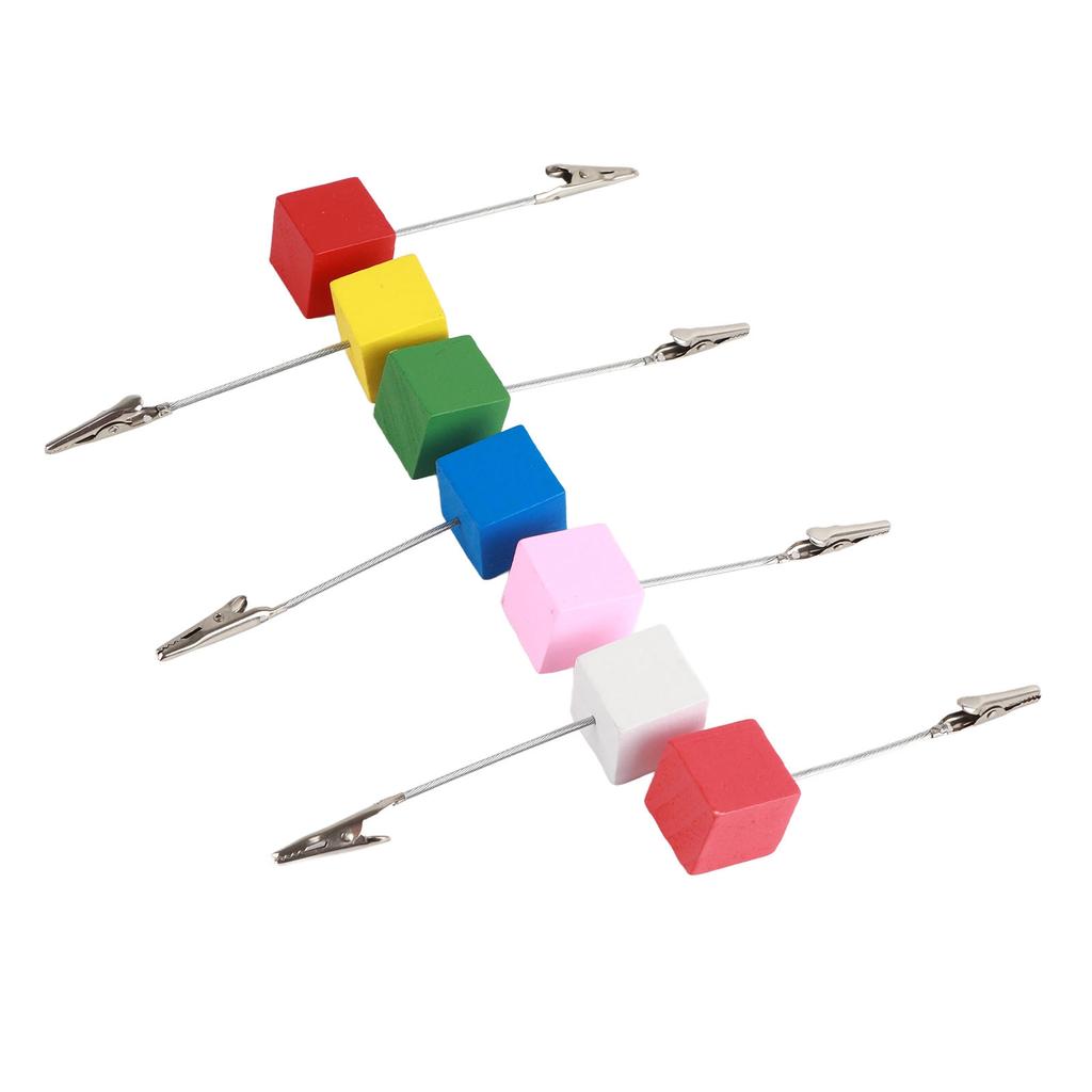 7 шт. Подставки для карточек Простые переносные держатели для номеров столов с красочной деревянной основой для фотографий и карточек