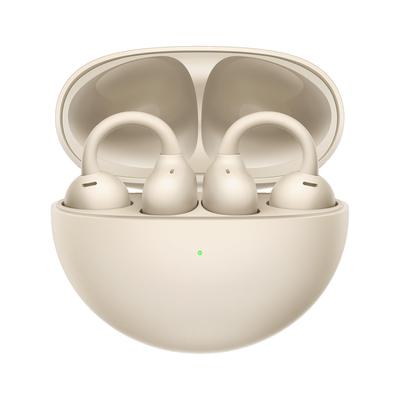 Huawei Беспроводной Bluetooth-наушник FreeClip, громкость, легкий, звукоизоляция, шумоподавление, до 36 часов автоматической работы, IP54 защита от пыли и воды, бежевые наушники,