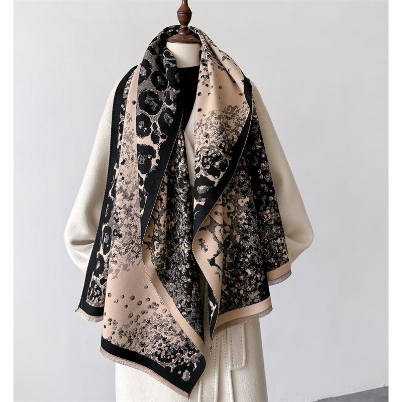 Women Print Cashmere Feel Scarf Shawl Wrap Thick Pashmina Scarf Winter Warm Neckerchief Female Bufanda Tessel Echarpe Blanket