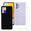 Case and Screen Protector - FZ - Samsung Galaxy A72 - Black - TPU - 2 Tempered Glass