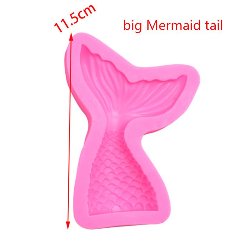 Dessert Chocolate Mold Cake Cookies Silicone Mermaid Tail Mold Fondant Mold Cake Decorating Tools Candy Soap Molds